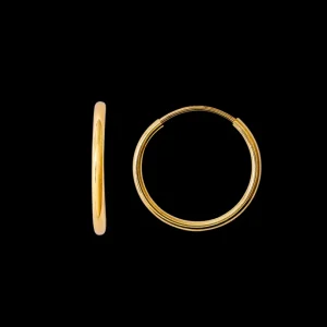 XENOX Ohrringe^FINE Basic Creolen, 9k Gelbgold goldfarben