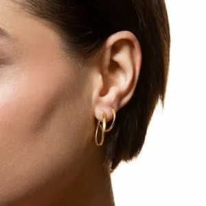 XENOX Echtgold | Ohrringe^FINE Basic Creolen, 14k Gelbgold goldfarben