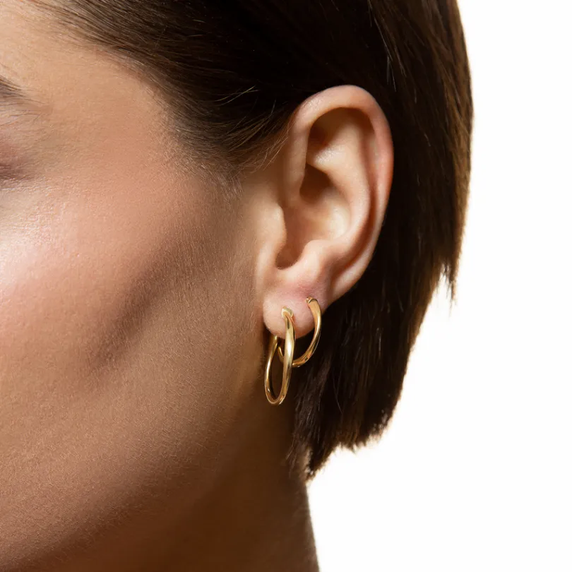 fine_basic_creolen_k_gelb_1-13.webp XENOX Echtgold | Ohrringe^FINE Basic Creolen, 14k Gelbgold goldfarben