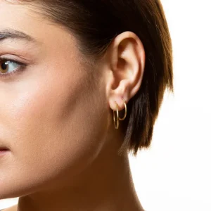 XENOX Ohrringe^FINE Basic Creolen, 9k Gelbgold goldfarben