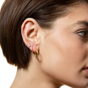 XENOX Ohrringe^FINE Basic Creolen, 9k Gelbgold goldfarben