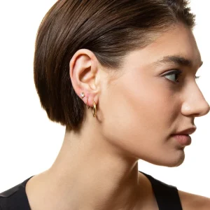 XENOX Ohrringe^FINE Basic Creolen, 9k Gelbgold goldfarben