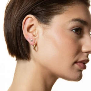 XENOX Ohrringe^FINE Blumen Ohrringe, 9k Gelbgold goldfarben