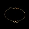 XENOX Armbänder^FINE Herz Armband, 9k Gelbgold goldfarben