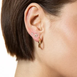 XENOX Ohrringe^FINE Ohrringe, 9k Gelbgold goldfarben