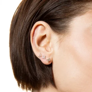 XENOX Ohrringe^FINE Ohrringe, 9k Gelbgold goldfarben