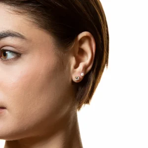 XENOX Ohrringe^FINE Ohrringe mit Zirkonia, 9k Gelbgold goldfarben