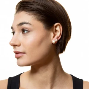 XENOX Ohrringe^FINE Perlen Ohrringe, 9k Gelbgold goldfarben