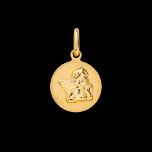 XENOX Echtgold^FINE Schutzengel Anhänger, 14k Gelbgold goldfarben