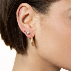 XENOX Ohrringe^FINE Zarge Ohrringe, 9k Gelbgold goldfarben