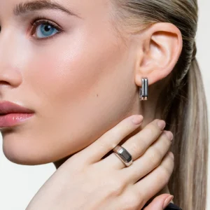 XENOX Ringe^FRAMED Ring 925/- Sterlingsilber, rhodiniert