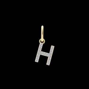 XENOX Charms^H LETTER Charm 925/- Sterlingsilber, 18k Vergoldung