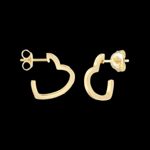 XENOX Ohrringe^HEART Creolen 925/- Sterlingsilber, rhodiniert