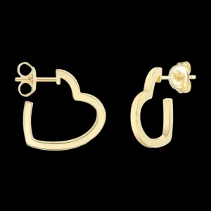 XENOX Ohrringe^HEART Creolen 925/- Sterlingsilber, rhodiniert