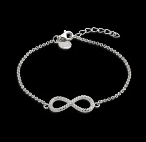 XENOX Armbänder^INFINITY Armband 925/- Sterlingsilber, rhodiniert silberfarben