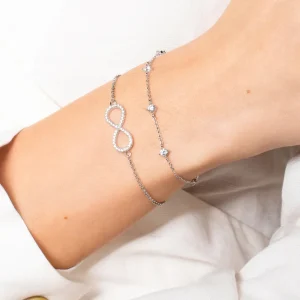 XENOX Armbänder^INFINITY Armband 925/- Sterlingsilber, rhodiniert silberfarben