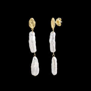 XENOX Ohrringe^ISLAND Ohrringe 925/- Sterlingsilber, 18k Vergoldung goldfarben