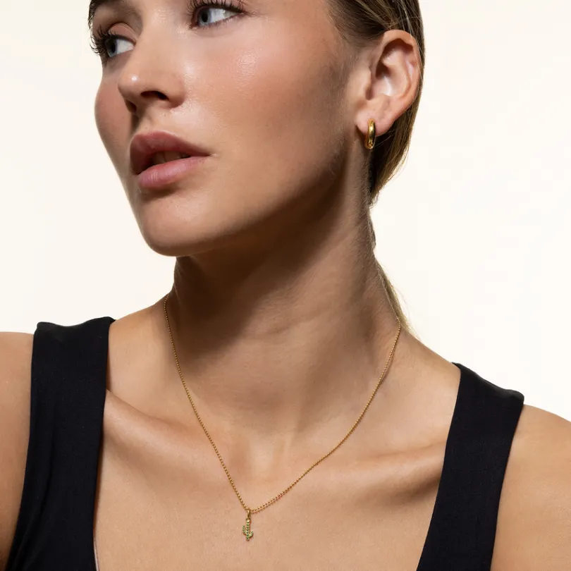 kaktus_charm__sterlingsil_2.webp XENOX Charms^KAKTUS Charm 925/- Sterlingsilber, 18k Vergoldung goldfarben