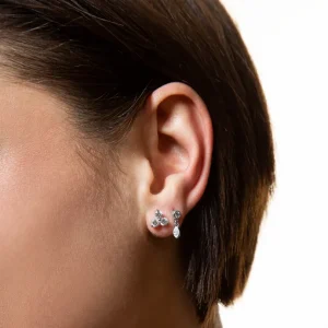 XENOX Ohrringe^KRAPPE Ohrringe 925/- Sterlingsilber, rhodiniert