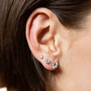 XENOX Ohrringe^KRAPPE Ohrringe 925/- Sterlingsilber, rhodiniert