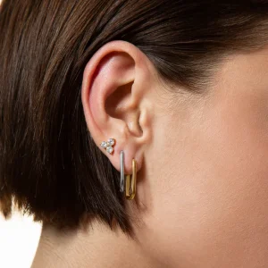 XENOX Ohrringe^KRAPPE Ohrringe 925/- Sterlingsilber, rhodiniert