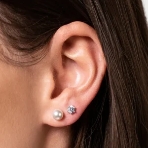 XENOX Ohrringe^KRAPPE Ohrringe 925/- Sterlingsilber, rhodiniert