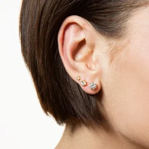 XENOX Ohrringe^KRAPPE Ohrringe 925/- Sterlingsilber, rhodiniert