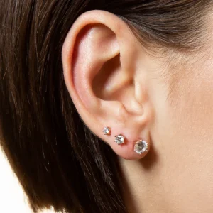 XENOX Ohrringe^KRAPPE Ohrringe 925/- Sterlingsilber, rhodiniert