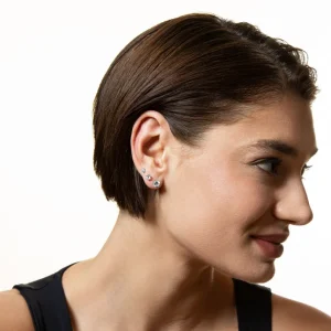 XENOX Ohrringe^KRAPPE Ohrringe 925/- Sterlingsilber, rhodiniert