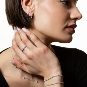 XENOX Ohrringe^KRAPPE Ohrringe 925/- Sterlingsilber, rhodiniert