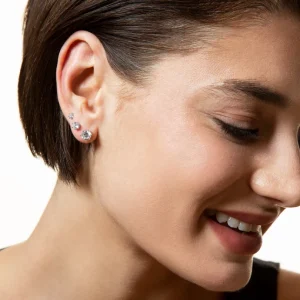 XENOX Ohrringe^KRAPPE Ohrringe 925/- Sterlingsilber, rhodiniert