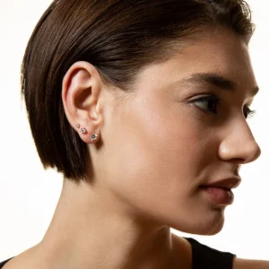 XENOX Ohrringe^KRAPPE Ohrringe 925/- Sterlingsilber, rhodiniert