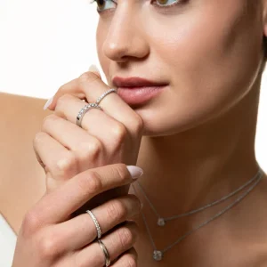 XENOX Ringe^KRAPPE Ring 925/- Sterlingsilber, rhodiniert silberfarben