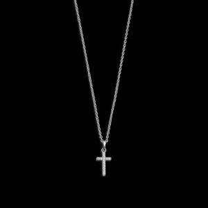 XENOX Halsketten^KREUZ Halskette 925/- Sterlingsilber, rhodiniert silberfarben