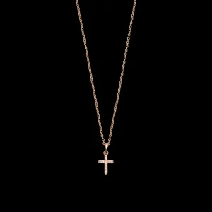 XENOX Halsketten^KREUZ Halskette 925/- Sterlingsilber, rosé vergoldet roséfarben