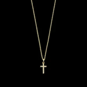 XENOX Halsketten^KREUZ Halskette 925/- Sterlingsilber, 18k Vergoldung goldfarben