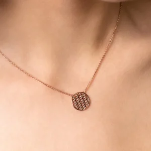 XENOX Halsketten^LEBENSBLUME Halskette 925/- Sterlingsilber, rhodiniert