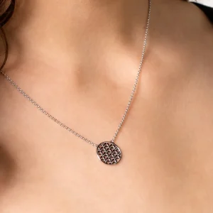 XENOX Halsketten^LEBENSBLUME Halskette 925/- Sterlingsilber, rhodiniert