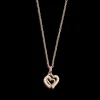 XENOX Halsketten^LOVE STORY Halskette 925/- Sterlingsilber, rosé vergoldet roséfarben