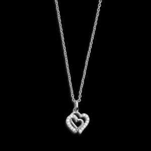 XENOX Halsketten^LOVE STORY Halskette 925/- Sterlingsilber, rhodiniert silberfarben