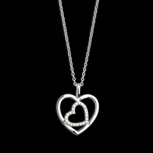 XENOX Halsketten^LOVE STORY Halskette 925/- Sterlingsilber, rhodiniert silberfarben