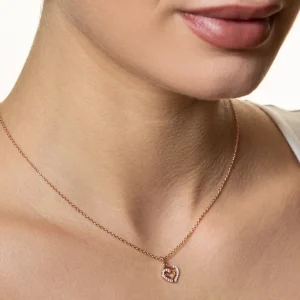 XENOX Halsketten^LOVE STORY Halskette 925/- Sterlingsilber, rosé vergoldet roséfarben