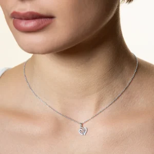 XENOX Halsketten^LOVE STORY Halskette 925/- Sterlingsilber, rhodiniert silberfarben