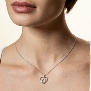 XENOX Halsketten^LOVE STORY Halskette 925/- Sterlingsilber, rhodiniert silberfarben