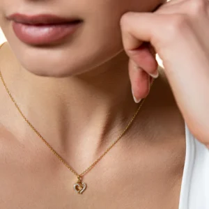 XENOX Halsketten^LOVE STORY Halskette 925/- Sterlingsilber, 18k Vergoldung goldfarben