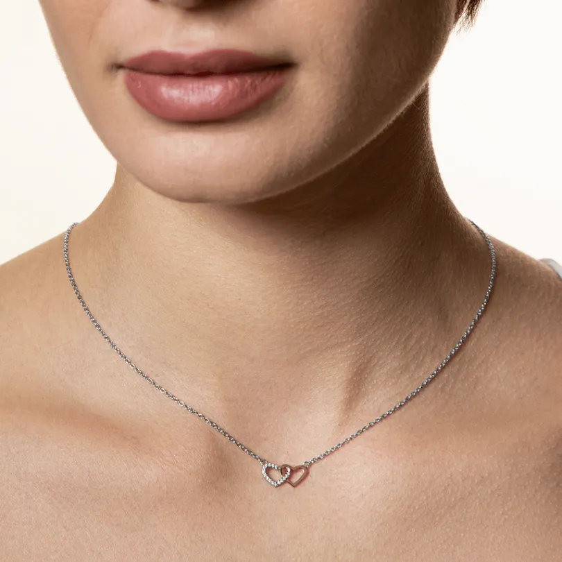 love_story_halskette__ste_1.webp XENOX Halsketten^LOVE STORY Halskette 925/- Sterlingsilber, rosé vergoldet roséfarben