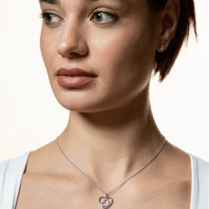 XENOX Halsketten^LOVE STORY Halskette 925/- Sterlingsilber, rhodiniert silberfarben