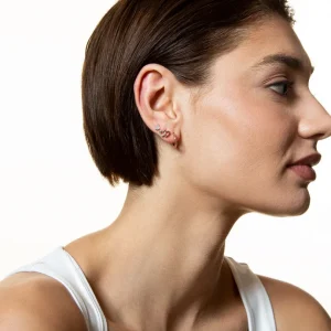 XENOX Ohrringe^LOVE STORY Ohrringe 925/- Sterlingsilber, rosé vergoldet roséfarben