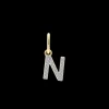 XENOX Charms^N LETTER Charm 925/- Sterlingsilber, rhodiniert