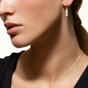 XENOX Ohrringe^OCEAN Creolen 925/- Sterlingsilber, 18k Vergoldung goldfarben